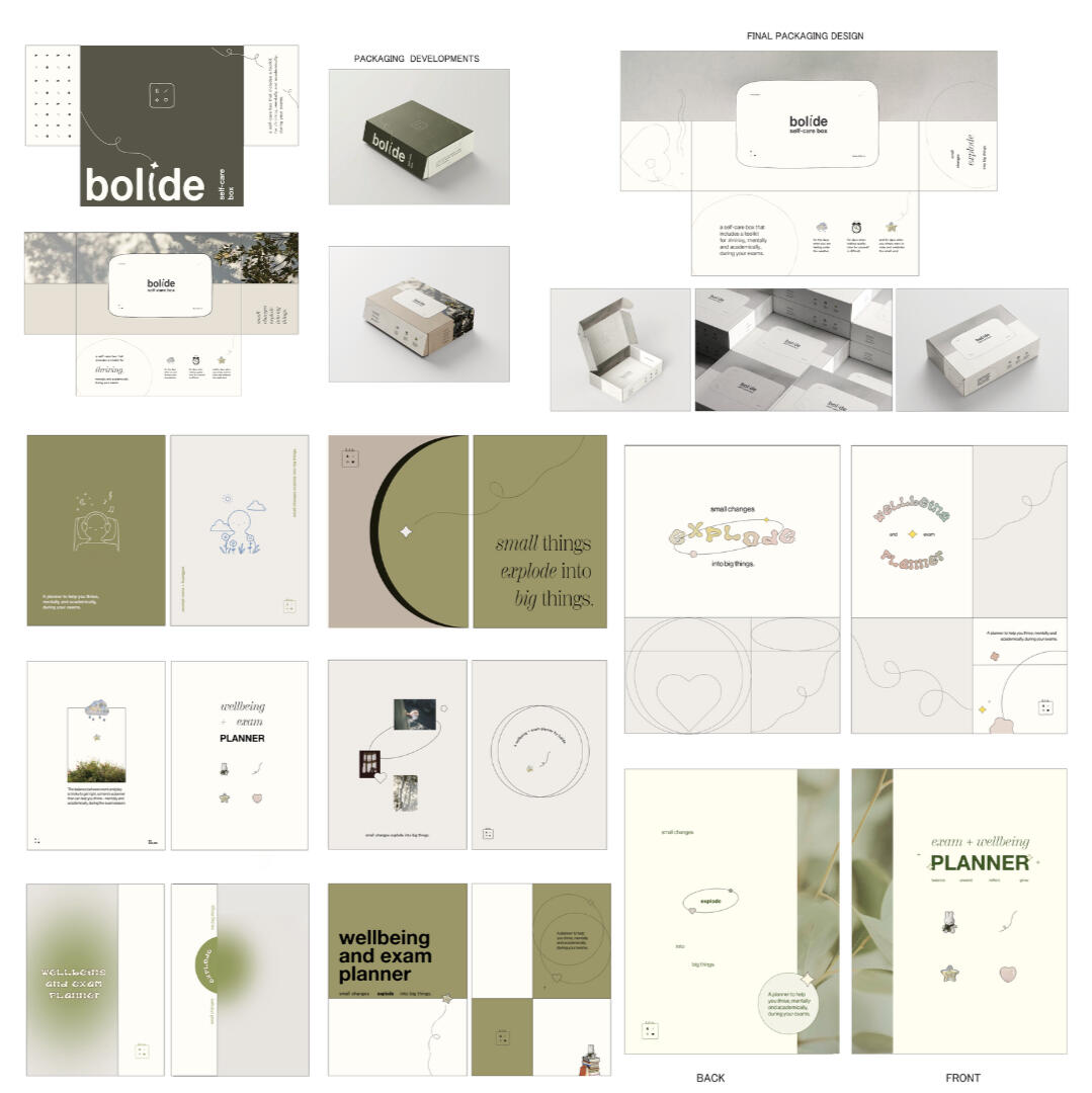 Packaging + journal cover design